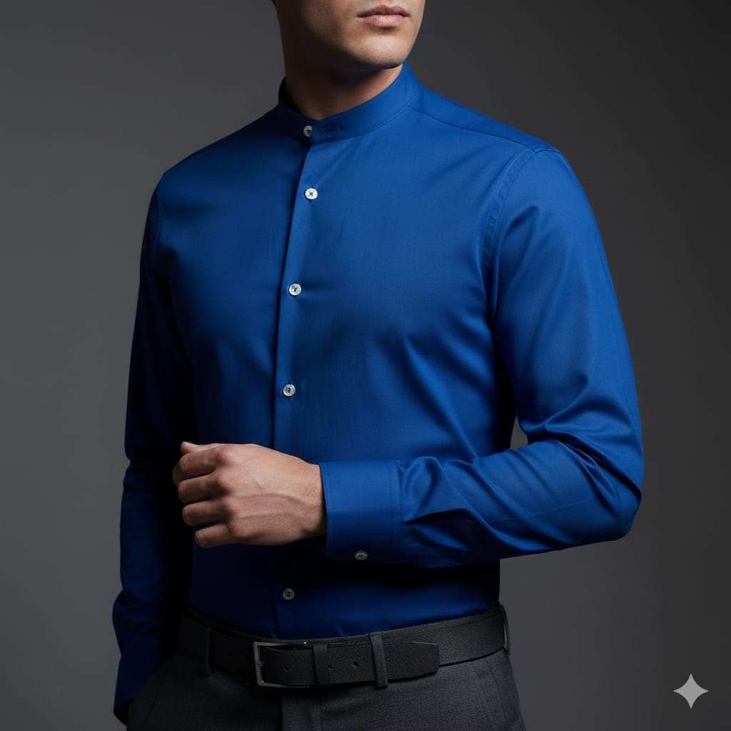 Camisa Social Azul Royal